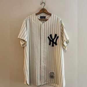 vintage land's end x mitchell and ness wool blend mickey mantle jersey ⚾️ 🔥